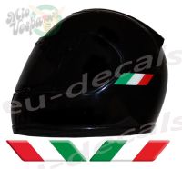 Helmet Italy Italian Flags 3D Decals Set Left and Right